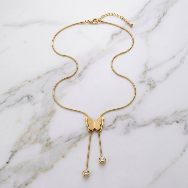 Butterfly Drop Necklace