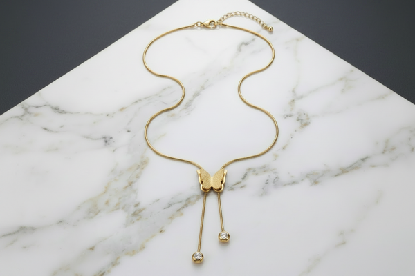 Butterfly Drop Necklace