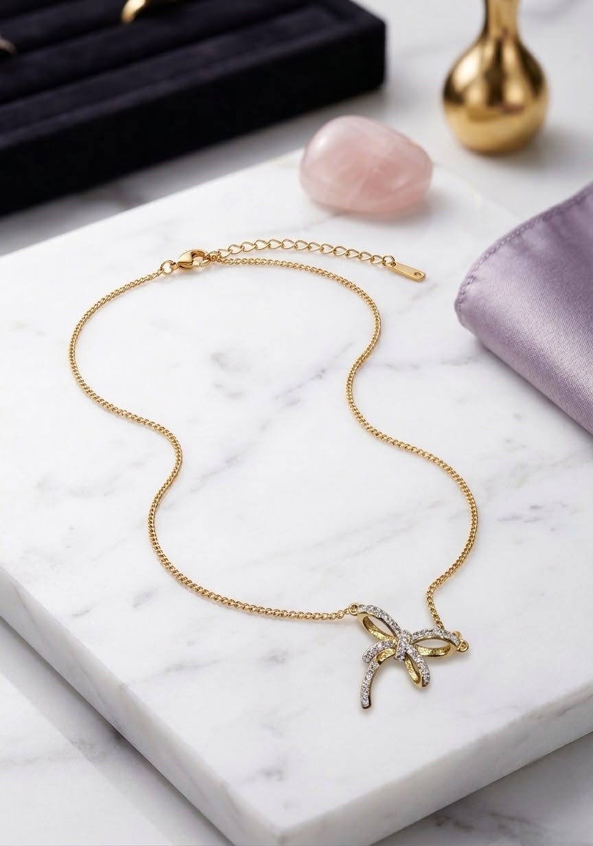 Sparkly Bow Chain