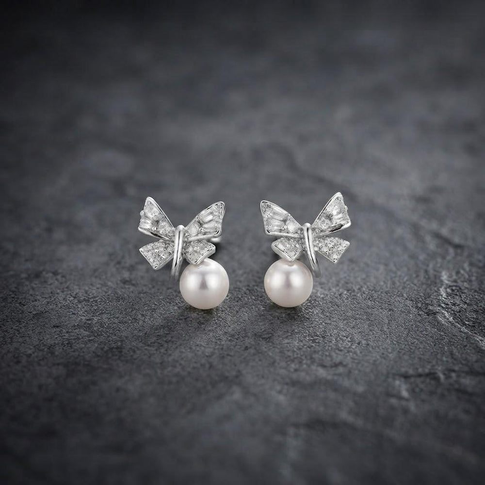 Butterfly Pearl Earrings