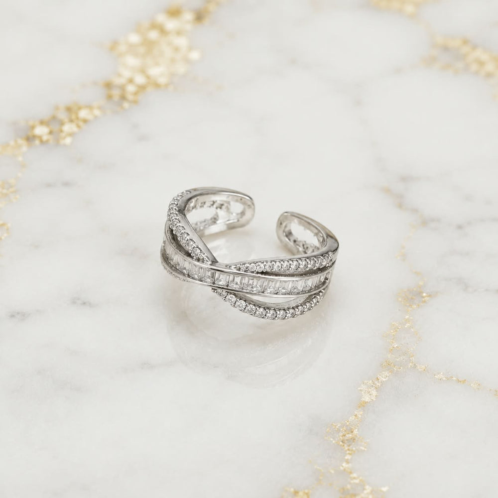 Crystal Cross Ring