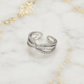 Crystal Cross Ring
