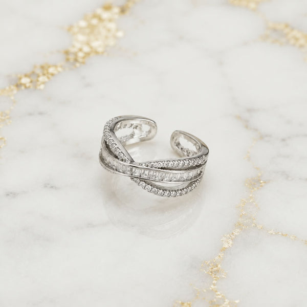 Crystal Cross Ring