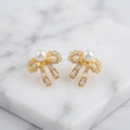 Pearl Bow Earrings