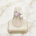 Crystal Pearl Rings (Adjustable)