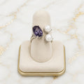 Crystal Pearl Rings (Adjustable)