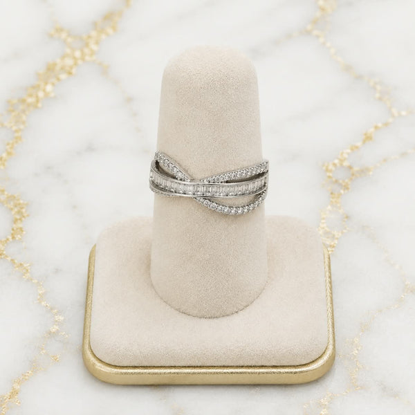 Crystal Cross Ring